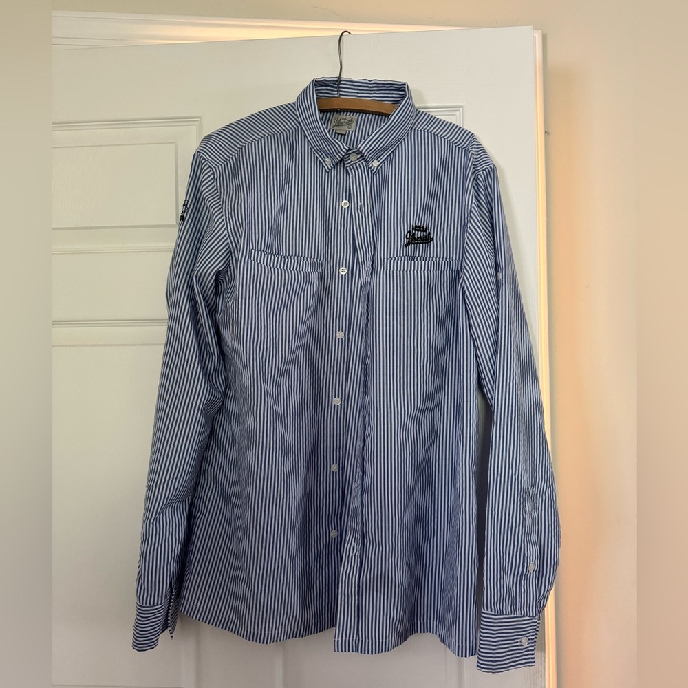 Jiberish Pinswipe Button Down Size Large
